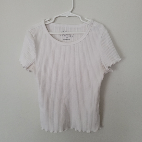 Aeropostale Seriously Soft Shrunken Tee (2) M white chocolate malt - Picture 5 of 7
